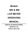 885/886 LCR Meter User Manual