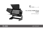 HL-x18 QCL RGBW Flood 18x8W LED floodlight user manual