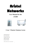 Aristel DECT AN208 User Manual