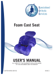 USER`S MANUAL Foam Cast Seat