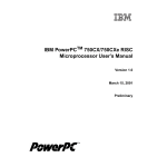 IBM PowerPC 750CX/750CXe RISC Microprocessor User`s Manual