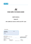 PS Power Source Unit`s Operating Guide