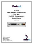 DT-2020 Inter-Networking Mediation Interface For SAM