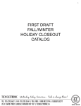 27 first draft fall/winter holiday closeout catalog