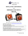 installation / user manual emergency stop switch