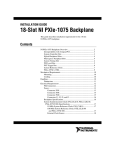 18-Slot NI PXIe-1075 Backplane Installation Guide