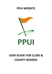 User Manual - PPUI Website - Pitch and Putt Union Of Ireland
