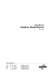 User Manual, Anybus Serial Server