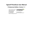 Agisoft Synergy PhotoScan Professional Edition User Manual 1 MB