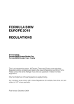 formula bmw europe 2010 regulations