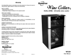 Warranty DUAL ZONE - 29-bottle wine cooler