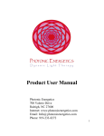 Product User Manual - Photonic Energetics Model PE-1