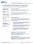 GETTING STARTED: Hosted Exchange – Manual Setup