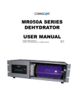 MR050A SERIES DEHYDRATOR USER MANUAL