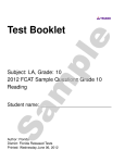 Test Booklet