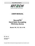 USER MANUAL SecurePIN Hand Held