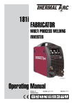 181i Operating Manual FABRICATOR