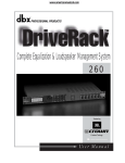 DBX Driverack 260 Manual