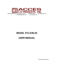 MODEL PCI-ICM-2S USER MANUAL