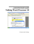 Talking Word Processor 10