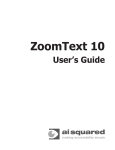 ZoomText 10 User`s Guide