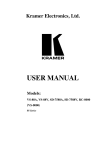 User Manual for Kramer 88 Series switcher and Remote - AV-iQ