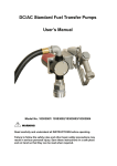 DC/AC Standard Fuel Transfer Pumps User`s Manual