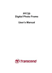 PF720 Digital Photo Frame User`s Manual