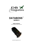 DATABOSS-II USER`S MANUAL