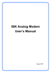 56K Analog Modem User`s Manual