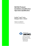 IQ/OQ Protocol - Purifier Logic Biological Safety Cabinets