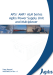 APS/ AMP/ ALM Series Agilis Power Supply Unit and Multiplexer