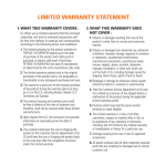 LIMITED WARRANTY STATEMENT