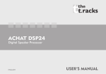 Owner`s Manual • Digital Speaker Processor • ACHAT DSP24