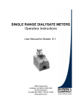 Single Range D-1 Manual