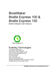 BookMaker Braille Express 100 & Braille Express 150