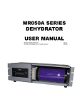 MR050A SERIES DEHYDRATOR USER MANUAL