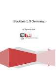 Blackboard 9 Overview - Technology Support Services