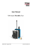 User Manual TOM-Audio TG-100 eTour