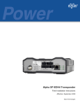 Alpha XP-EDH4 Transponder Field Installation Instructions Manual