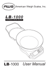LB-1000 User Manual - American Weigh Scales Inc