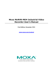 Moxa MxNVR-MO4 Industrial Video Recorder User`s Manual
