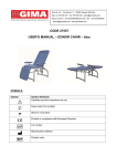CODE 27557 USER`S MANUAL – DONOR CHAIR – blue