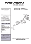 USER`S MANUAL - Icon Heath & Fitness