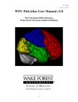 WFU PickAtlas User Manual v2.0 - Dartmouth Brain Imaging Center