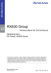 Renesas Starter Kit for RX630 Tutorial Manual