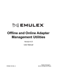 Offline and Online Adapter Management Utilities