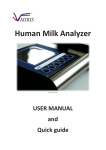 intended use of the human milk analyzer