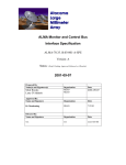 ALMA Monitor and Control Bus Interface Specification 2001