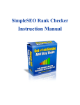 to the SimpleSEO Rank Checker User Manual